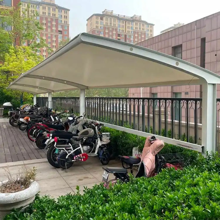 库车市膜结构电动车棚